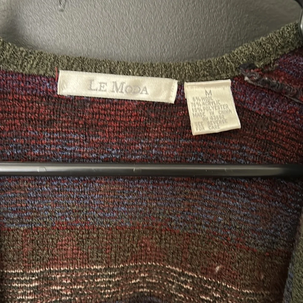 VINTAGE le Moda Southwestern Print Cardigan.‎ Size M